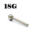 #8: 【最高級素材316L】 ノーズスタッド ボール　鼻ピアス/ハナピアス 【18G】ボディピアス/ボディーピアス