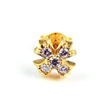 #3: 金 クロス 5石ジルコニア ピアス 925 ゴールド 片耳 クロムハーツ系 三代目 登坂広臣 g-dragon bd-474