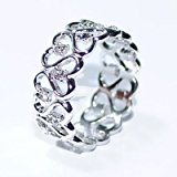 #9: 散りばめたクリスタルが可愛い　スワロフスキークリスタルリング　１７号