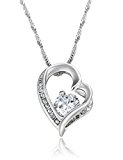 #10: Jstyle[ジェイスタイル]　キュービックジルコニア　レディース　ネックレス　ハート　ペンダント　ステンレスチェーン長さ：45cm+5cm（延長）