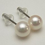 #8: アコヤ真珠ピアス 【6.5mm-7mm】(チタン)　ewm-5722(あこや本真珠 アコヤ本真珠 あこや真珠 和珠 パールピアス 本真珠　伊勢志摩　母の日 パール)