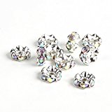 #3: 【京珠堂】6mm オーロラ ラインストーン ロンデル 波型 100個