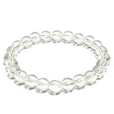 #4: 新宿銀の蔵 8mm玉 4月の誕生石 水晶 ( クォーツ ) ブレスレット 長さ16.5cm～20.5cm (19cm メンズL) 人気 天然石 パワーストーン