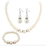 #1: Life Innovation お得な3点セット パール ネックレス ピアス ブレスレット レディース