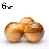 #3: 【 福縁閣 】ゴールデンタイガーアイ　6mm　粒売り_T241-6/E3天然石 パワーストーン ビーズ