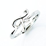 #7: 【SWAROVSKI GEMS]#28310　イニシャルリング　スワロフスキージェム　リング (T)