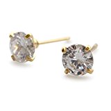 #1: 14K ニッケルフリー キュービックジルコニア 2 デザイン ピアス 【A】ゴールド
