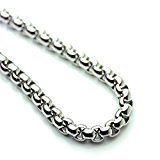 #7: シルバーワン(Silver1) sa 意外とハード[幅5mm 長さ45cm他]ベネチアン チェーン ステンレス ネックレス メンズ