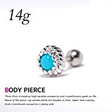 #5: THREE NINE 【スリーナイン】 アレルギー対応 14g エスニック系 ターコイズ ボディピアス 軟骨 耳たぶ TBP013 (ターコイズブルー)