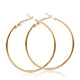 #5: ARMA フープピアス 大きい リング フープ ピアス レディース ゴールド 金 30mm 40mm 50mm 60mm 両耳セット 金アレ対応 ステンレス (ゴールド 50mm)