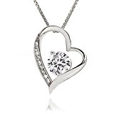 #5: 【母の日フェア2017】Juwel Jasmine シルバーハートネックレス レディース 人気デザイン プレゼント 誕生日 記念日 ジュエリーボックス&ギフト用紙袋 【母の日限定・特別特価】