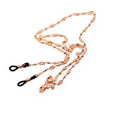 #4: 【ノーブランド品】メガネ用　合金製　レトロ　眼鏡　チェーン　ストラップ　コード　花柄　（ローズゴールド）