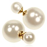 #8: [メルキュート] Merqute ダブル パール ピアス 大粒 レディース M-016