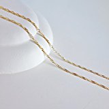 #10: 老舗装身具メーカーの確かな御品 幅約 0.9 mm 18 金 ネックレス スクリュー チェーン 40cm 調整カン付 18 K