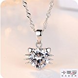 #6: KADER 猫エルフ925シルバーネックレス女性の短い段落鎖骨チェーンのファッション