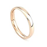 #8: エスコート サージカルステンレス 316L 色ピンクゴールド シンプル 細身 リング サイズ15号