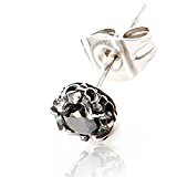 #9: Strength Zilco ステンレス  ピアス （＋ クロス， 巾着ポーチ セット ）　サージカルステンレス 金属アレルギー 316L メンズ レディース (3mm 黒 ブラック)