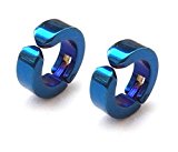 #8: 【FdP 30日間返金保証】 イヤーカフ 2個セット フェイクピアス (ブルー)