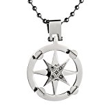 #3: PiercingJ　サージカル ステンレス 製 男女兼用 ユニセックス　八芒星　星型 スター　ジルコン　ネックレス　ペンダント (スタイル２)