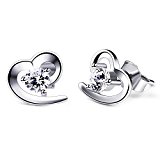 #9: B.Catcherレディースイヤリング・純銀・キュービックジルコニア・シルバーピアス・ハートスタッド・・バレンタインデーギフト・誕生日・記念日・プレゼント・母の日