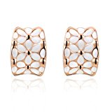 #4: G&S レディース ピンクゴールド メッキ 白い 花びら エレガント タイプ イヤリング 母の日 プレゼント おしゃれ ピアス