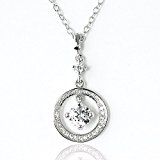 #7: 【SWAROVSKI GEMS】#28322 刻印入り ダンシング ストーン ルナ ペンダント 1ct 正規品 スワロフスキー ジェム ネックレス プレゼント (ホワイトゴールドカラー)