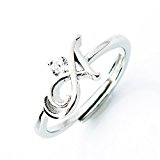 #5: 【SWAROVSKI GEMS]#28310　イニシャルリング　スワロフスキージェム　リング (A)