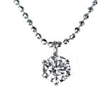 #8: 【KASHIMA】純プラチナ台 0.3ct ダイヤモンド 一粒石 プチ ペンダント ネックレス