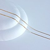 #10: 老舗装身具メーカーの確かな御品 18 金 ネックレス 4面 ダイヤ カッ ト あずき チェーン 40cm 調整カン付 18 K