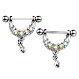 #7: PiercingJ　14Ｇ　ニップルクリップ　 女性用　乳首アクセサリー ニップルジュエリー ボディジュエリー bodyjewelry ２個入り