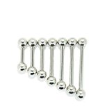 #7: ストレートバーベル 【16G】（ボディピアス/ボディーピアス）　内径１２mm×ボール３mm