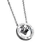 #10: Yoursfs 316L鋼 ジルコニア 「OUR LOVE WILL LAST FOREVER」 ネックレス メンズ