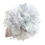 #9: 鎌倉工芸 [カマクラクラフト] 4輪 つぼみ フラワー フォーマル コサージュ シルバー