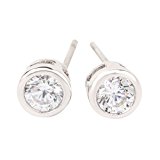 #8: [バイヤーズ]buyer’s スワロフスキー 4mm ハートアンドキューピッド CZキュービックジルコニア 一粒 レディース ピアス (ホワイトゴールド)