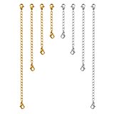 #10: Jstyle[ジェイスタイル] 　【八点セット】　延長　チェーン　ネックレス　アジャスター　チェーン　ネックレスの長さを調整　調整用　色：ゴールト　シルバー　ステンレス製