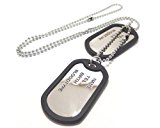 #7: ドッグタグネックレス　サイレンサー付き　ネーム入れ（手彫り）も可能です　0424