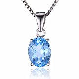 #10: JewelryPalace 誕生石 11月 スカイブルー トパーズ ネックレス ペンダント スターリング シルバー 925 チェーン 45cm