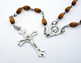 #3: ロザリオ ウッド ビーズ ネックレス メンズ レディース ブラウン ;YRSN-005