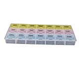 #6: 【ノーブランド品】プラスチック製　ピル　薬　ボックス　ホルダー　ケース　1週間　服薬管理