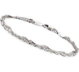 #8: Jstyle[ジェイスタイル]　二重　チェーン　ブレスレット　レディース　ステンレス　アクセサリー　金属アレルギー対応　長さ：20cm　サージカルステンレス316L製 (プラチナメッキ)