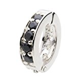 #2: 【セノーテ】 cenote e3007 【シルバーアクセサリー】 イヤークリップ ブラックジルコニア ホワイトジルコニア