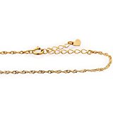 #9: K18ゴールド スクリューブレスレット 1.2mm幅 「全長15cm+ハート付き3cmアジャスターチェーン」