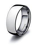 #7: TICENTRAL (Ti)チタンリング 純チタン 指輪 シンプル ワイド 幅広 8mm メンズ レディース 軽量 研磨 鏡面加工, 9号 12号 14号 16号 18号 20号 23号 25号 カラー：シルバー（銀） (17)