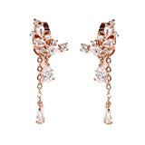 #4: (Starship Trade) 天使の涙のピアス スワロフスキー CZダイヤ レディース (ゴールド) [並行輸入品]