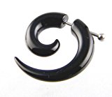 #6: ステンレス　バーベルピアス　竜巻　片耳