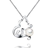 #7: VIKI LYNN 天然真珠ネックレス 可愛い猫パールネックレス 5-6mm淡水真珠 シルバー925 プレゼントケース付き