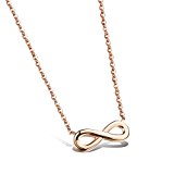 #9: CLY STYLE K18金 インフィニティ 無限大 数字横8 ペンダント レディース ネックレス サージカルス テンレス316L 金属アレルギー対応 ピンクゴールド