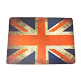 #7: 【ノーブランド】マウスパッド 面白 オシャレ イギリス ユニオンジャック 英国 ビンテージ ヴィンテージ 天然ゴム＆布素材・大判3ミリ厚