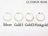 #2: [ルクールロゼ]le coeur rose パールとビーズの組み合わせが抜群 女の子らしいフープのノンホールピアス【結婚式】【パーティー】【ウェディング】 ピンクゴールド