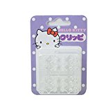 #5: クリッピ ハローキティクリアピアス キティちゃん 16本セット 透明ピアス クリアピアス パープル（キティちゃん　リボン　お花　りんご）